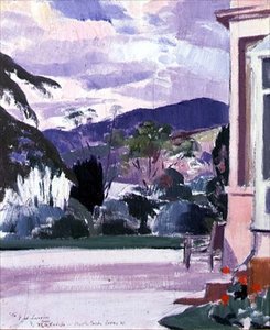 Myrtle Park Cove, Argyll (olie på panel) af Francis Campbell Boileau Cadell