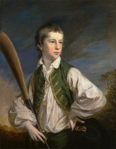 Charles Collyer som dreng med et cricketbat af Francis Cotes