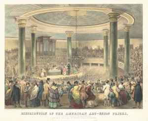 Uddeling af American Art-Union-priserne af Francis D