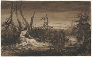 Figurer i et Landskab. af Francis Danby