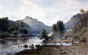 PD.9-1997 A View in Wales, ca. 1826 (akvarel på papir) af Francis Danby