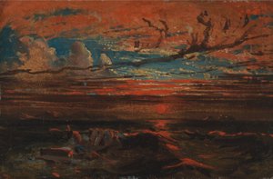 Solnedgang på havet efter en storm af Francis Danby