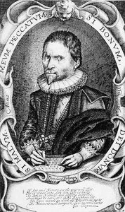 Portræt af George Chapman (ca. 1559-1634) 1620 (gravering) (s/h foto)