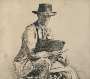 Portræt af Henry Rushbury (1889-1968) 1914 (radering)