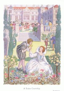 Et frieri i Tudor-tiden (farvelitografi) af Francis Donkin Bedford