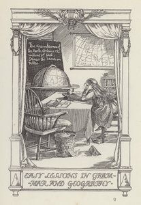 Endnu en bog med vers for børn: Nemme lektioner i grammatik og geografi (litho) af Francis Donkin Bedford