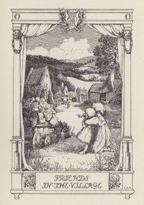 Endnu en bog med vers for børn: Venner i landsbyen (litografi) af Francis Donkin Bedford