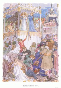 Bartholomew Fair (farvelitografi) af Francis Donkin Bedford