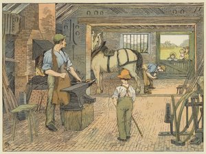 Smed (farvelitografi) af Francis Donkin Bedford