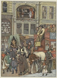 London: I Cheapside (farvelitografi)