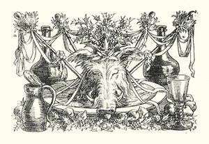 Det glade England: The Lord of Misrule (litografi) af Francis Donkin Bedford