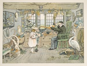 The Bird Stuffer, fra Four and Twenty Toilers, pub. 1900 (farvelitografi) af Francis Donkin Bedford