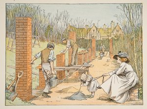 The Builder, fra Four and Twenty Toilers, pub. 1900 (farvelitografi) af Francis Donkin Bedford