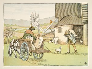The Miller, fra Four and Twenty Toilers, pub. 1900 (farvelitografi) af Francis Donkin Bedford