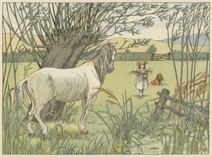Den gamle bus-hest (farvelitografi)