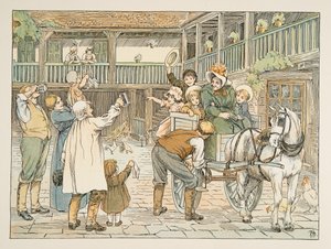 The Ostler, fra Four and Twenty Toilers, pub. 1900 (farvelitografi) af Francis Donkin Bedford