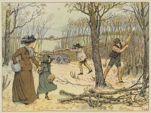 Træmand (farvelitografi) af Francis Donkin Bedford