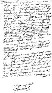 Brev til William Cecil, Lord Burghley, Lord High Treasurer, skrevet om bord på hans flagskib, 