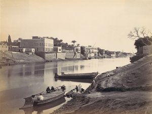 Nilens bredder i Kairo, ca. 1857, trykt 1870