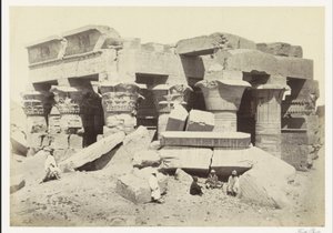 Udsigt over Temple of Kom Ombo Kom så Ombo. NearView. (titel på objekt) af Francis Frith
