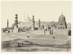 Udsigt over den sydlige del af nekropolis i Kairo Grave på den sydlige kirkegård. FirstView. (titel på objekt) af Francis Frith