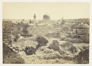 Jerusalem set fra bymuren af Francis Frith