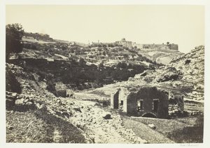 Jerusalem fra En-Rogels mur, 1857. af Francis Frith