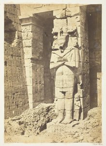 Osirid fyldstoffer hos Medinate-Haboo, ca. 1857. af Francis Frith