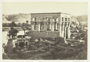 Faraas seng, Philæ, fra det store tempel, 1857. af Francis Frith