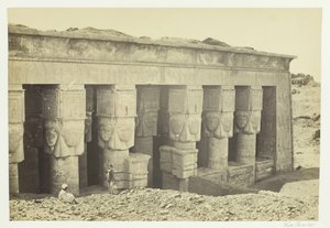 Portiko af Dendera-templet, 1857. af Francis Frith