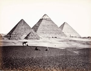 Pyramiderne i El-Geezeh (fra sydvest) af Francis Frith