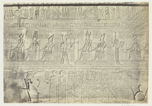 Skulpturer fra den ydre mur, Dendera af Francis Frith