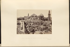 Gadebillede med Den Hellige Gravs Kirke, Jerusalem af Francis Frith