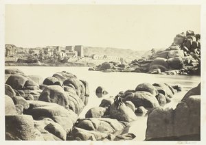 Tilnærmelsen til Philæ, 1857. af Francis Frith