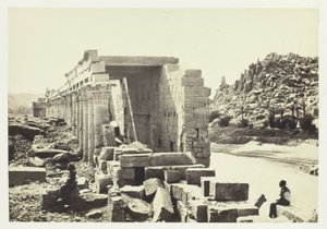 Kolonnaden, øen Philæ af Francis Frith