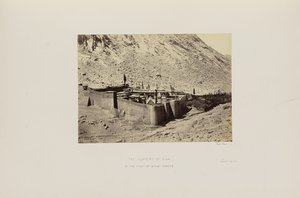 Klosteret på Sinai ved foden af Horeb-bjerget af Francis Frith