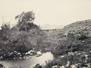 Jerico-fontænen og byens sandsynlige sted, ca. 1857. af Francis Frith