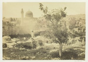 Moskeen i Omar, Jerusalem, 1857. af Francis Frith