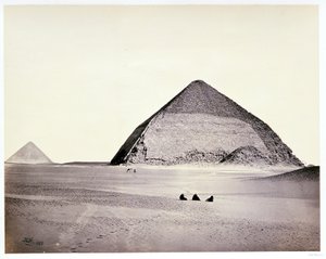 Pyramiderne i Dahshoor, set fra sydvest af Francis Frith