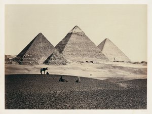Pyramiderne i El-Gizeh set fra sydvest af Francis Frith