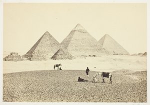 Pyramiderne i El Geezeh, fra sydvest af Francis Frith