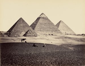 Pyramiderne i Giza set fra sydvest af Francis Frith