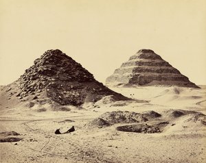 Pyramiderne i Sakkarah. Fra nordøst af Francis Frith