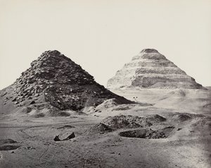 Pyramiderne i Sakkara set fra nordøst af Francis Frith