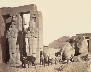 Ramasseum i El-Kurneh, Theben, første visning af Francis Frith