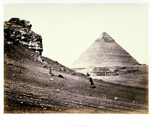 Den anden pyramide, fra sydøst af Francis Frith