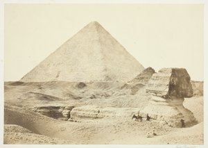 The Sphynx and Great Pyramid, 1857, trykt 1862. af Francis Frith