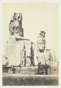 Statuerne af Memnon, Thebensletten, 1857. af Francis Frith