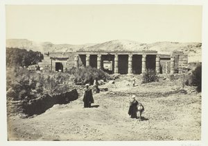 Goorneh-templet, Theben, 1857. af Francis Frith