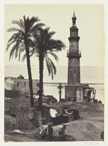 Udsigt ved Girgeh, Øvre Egypten af Francis Frith